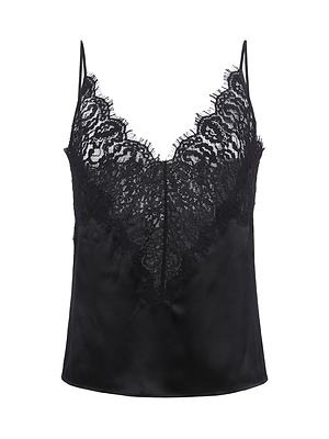 Priya Silk Lace Camisole tank top L'AGENCE   
