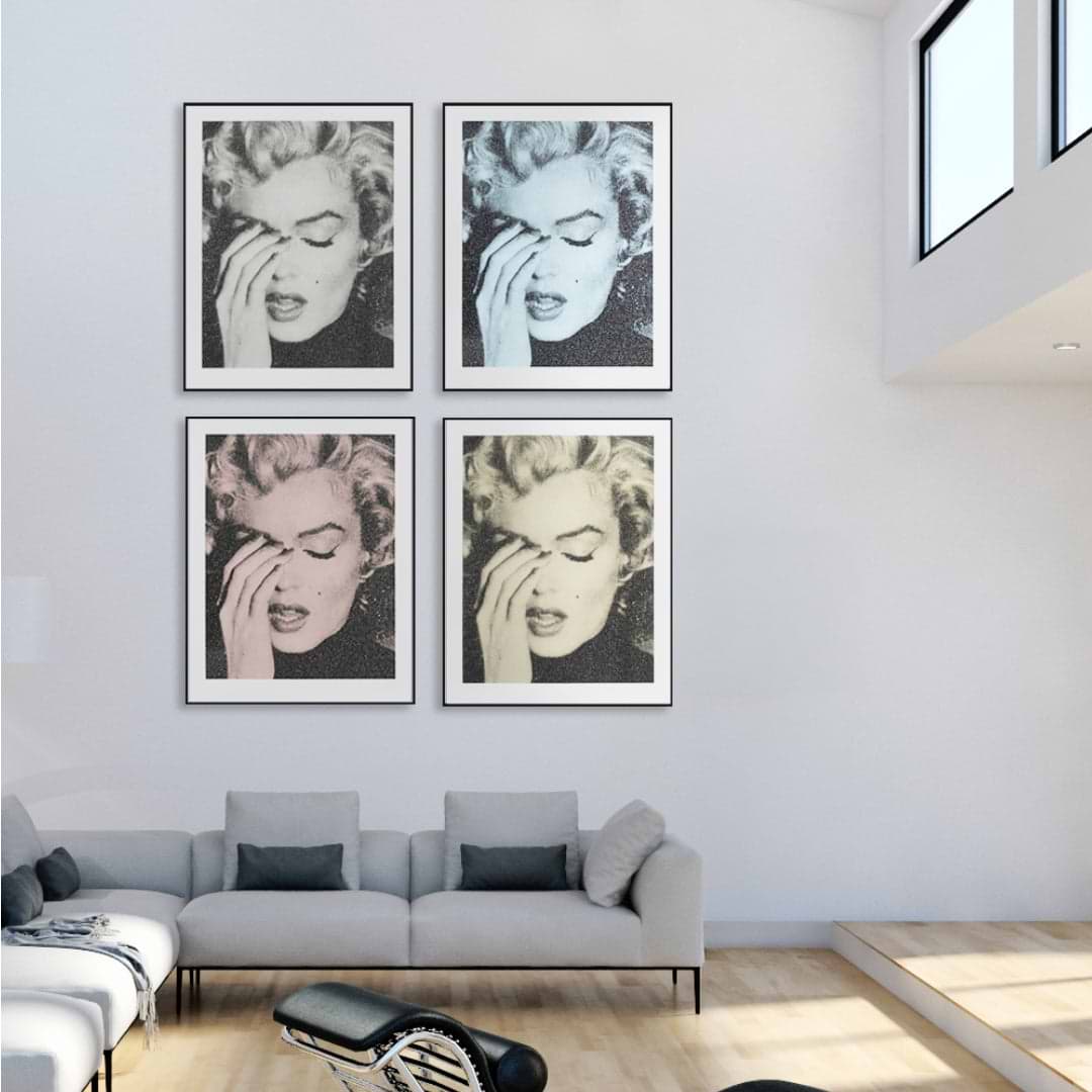Marilyn Crying (Black & White)