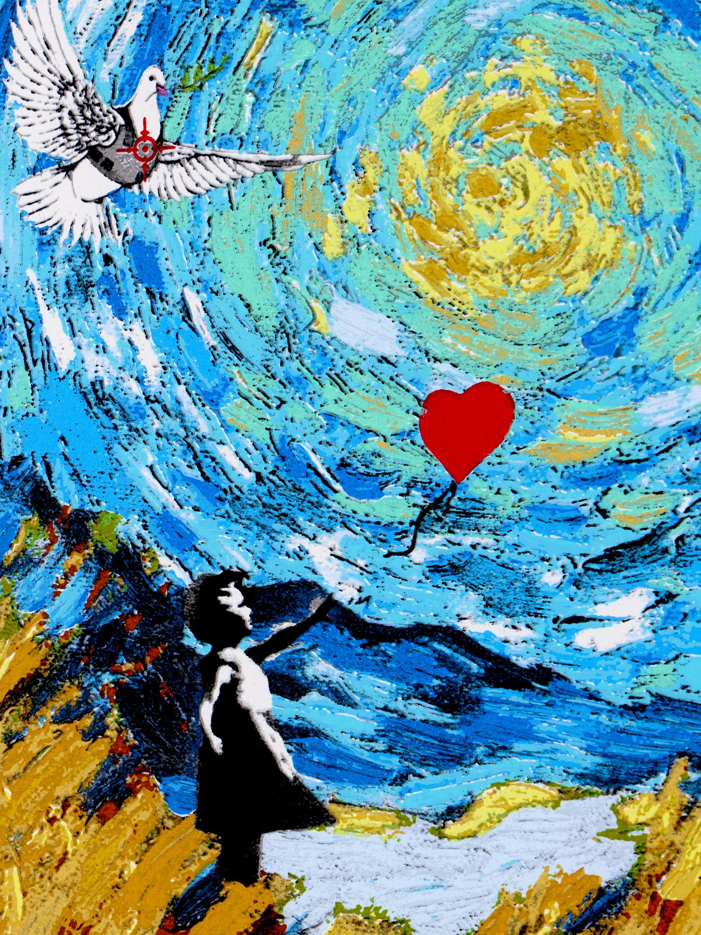 洋楽 DIE HARD BRAIN WASHED 12inch Fueled By Starry Nights | Mr. Brainwash – Clarendon Fine Art