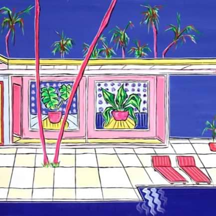 Pink Palm Daydream