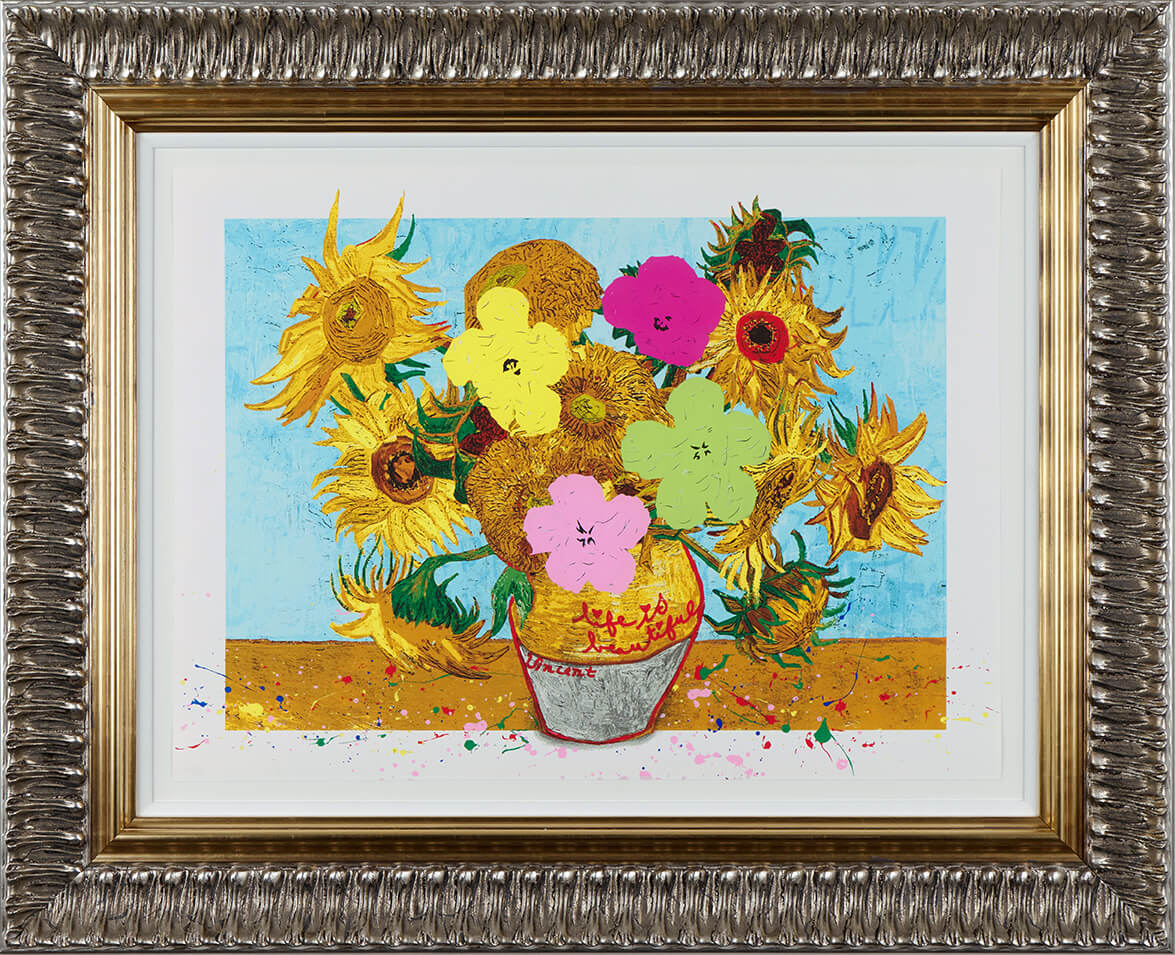 Shining series 30thアートコレクション　Ver1　アールビバン Sunflowers Reimagined | Mr. Brainwash – Clarendon Fine Art