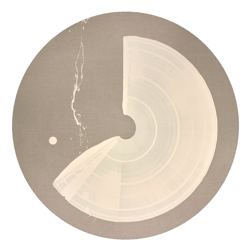 Large Brushstroke Circle Cream