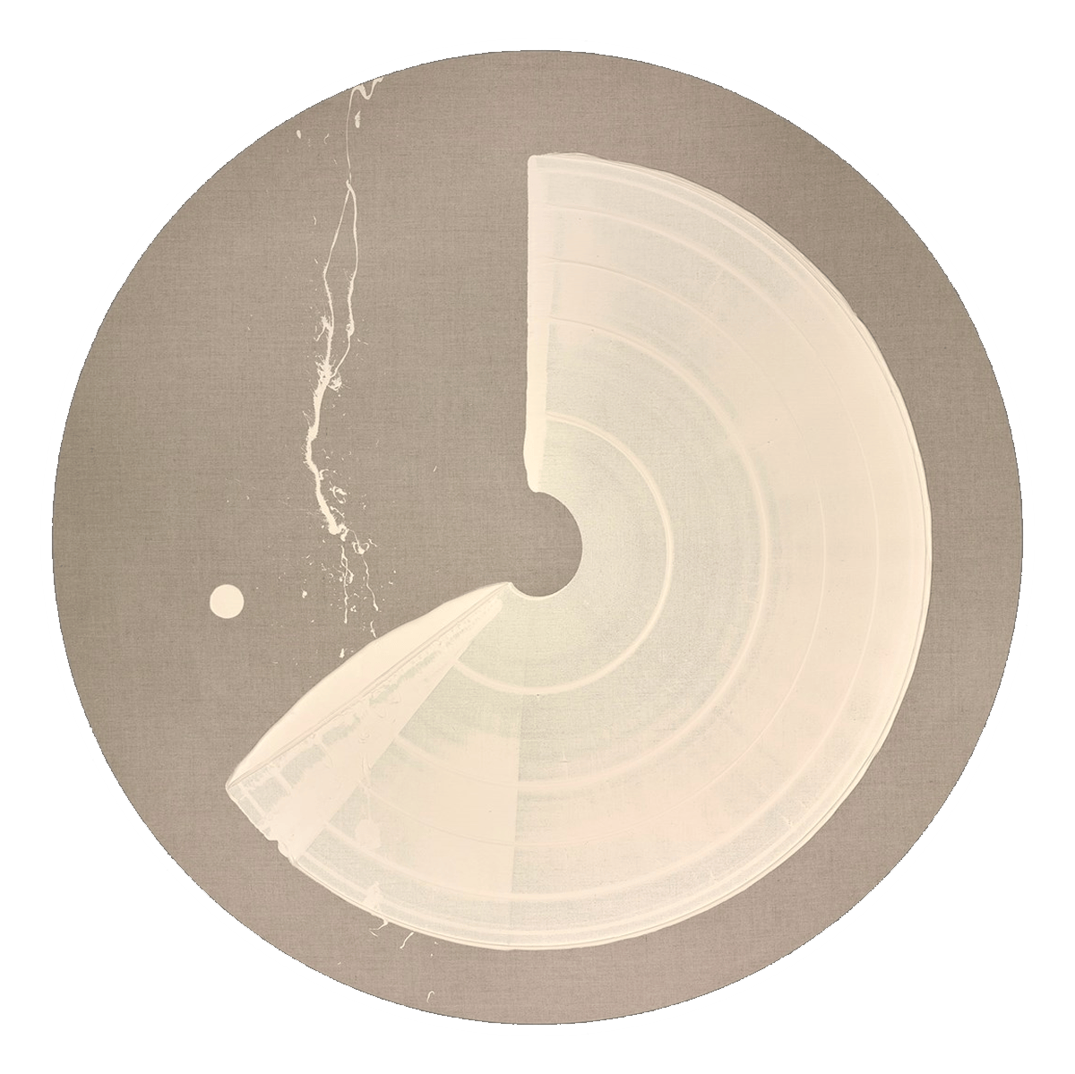 Large Brushstroke Circle Cream