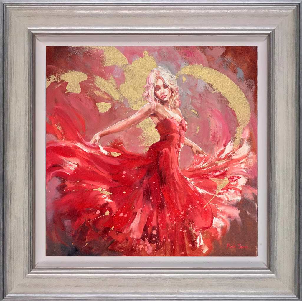 Red Dancer On Gold