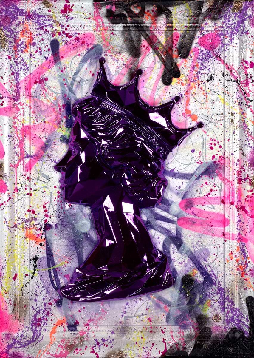 The Queen in Relief - Purple