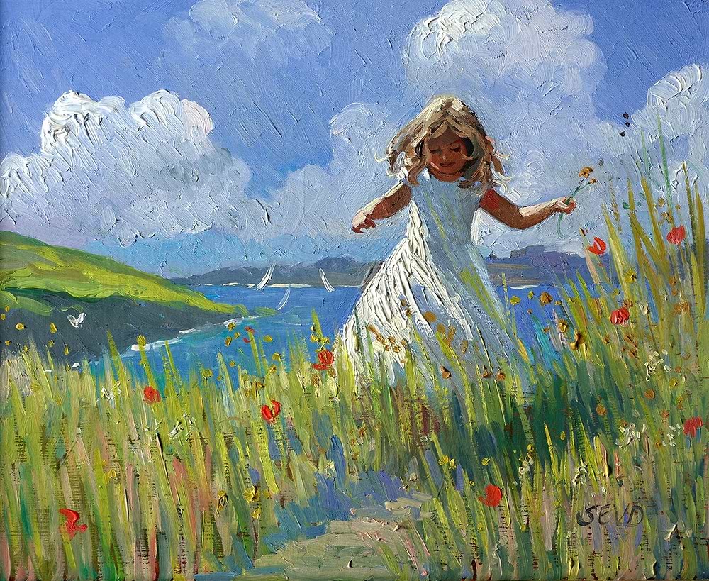 Flower Picking Along the Coastal Path