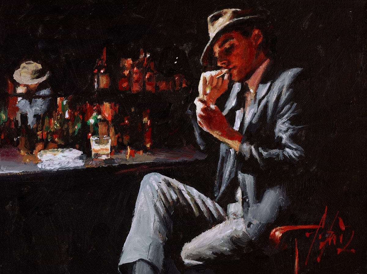 Man Lighting Cigarette III
