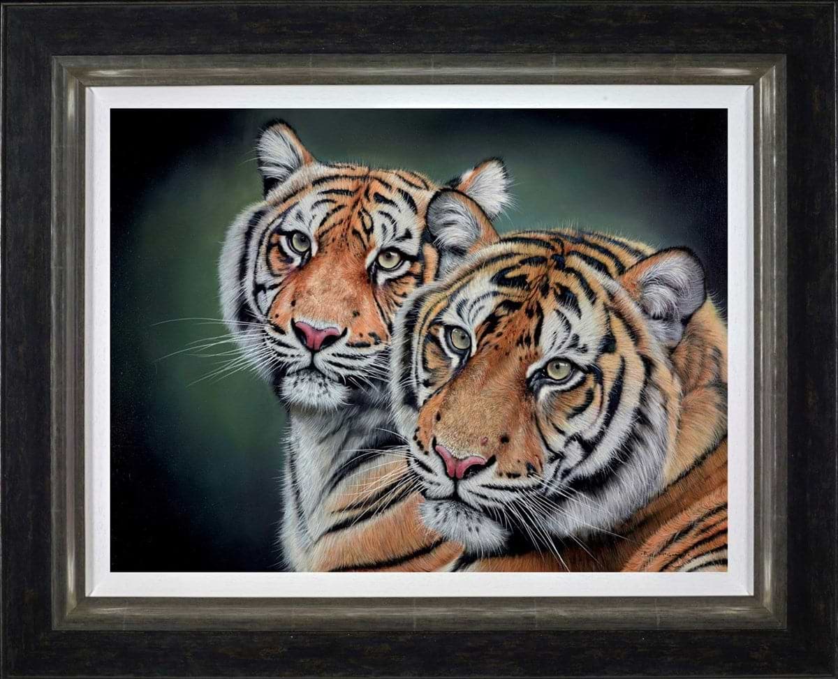 Tigers Together (Framed)