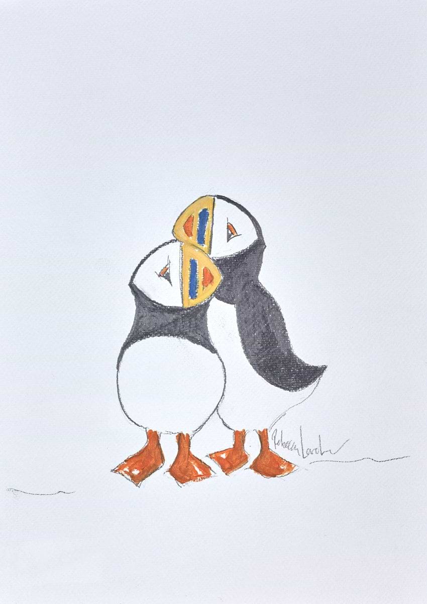 A Pair of Puffins III (sketch)