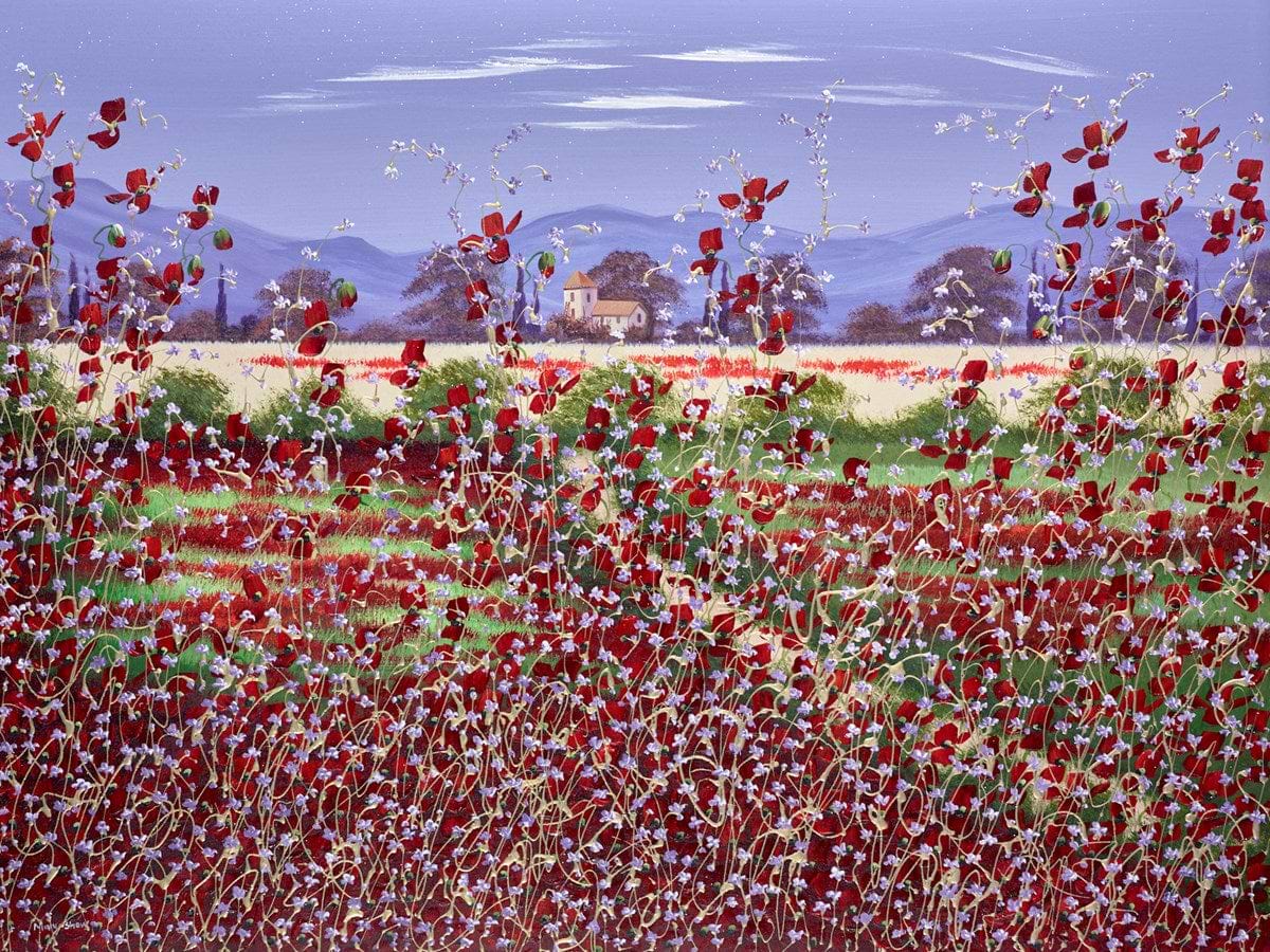 Bluebells and Poppies VI
