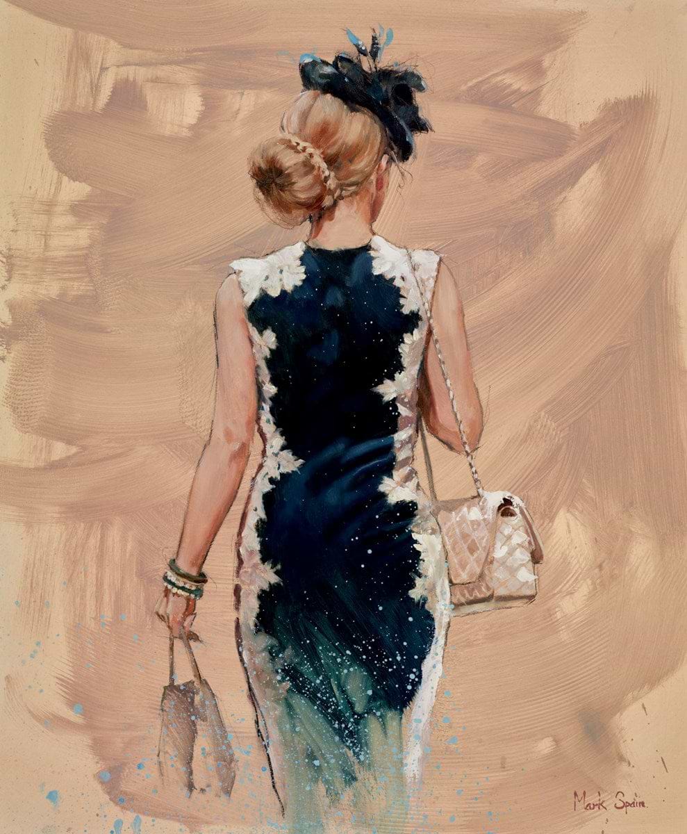 Blue And White Dress Ascot Study