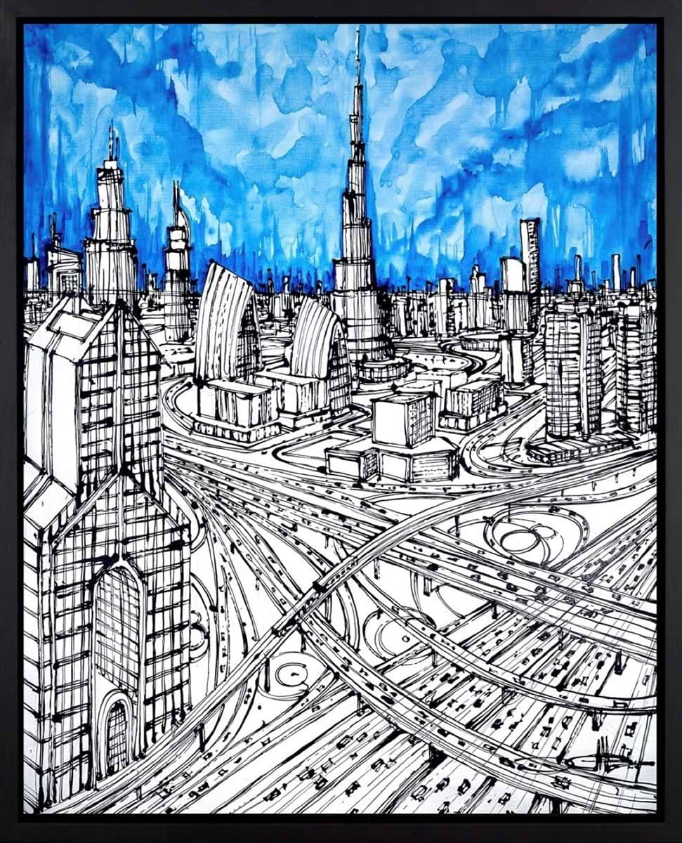 The Burj at Sheikh Zajed Cross (Framed)