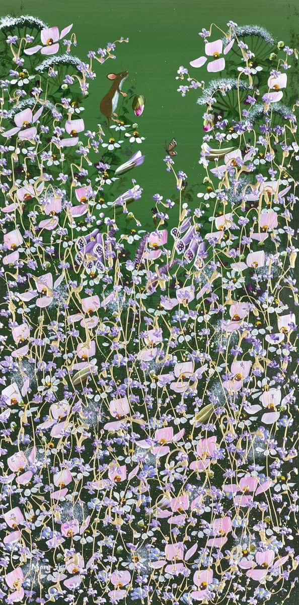 Fieldmouse and Florals at Night III