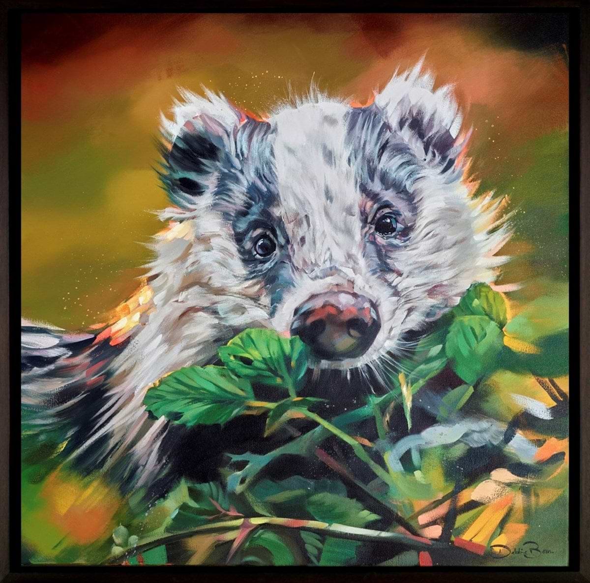 Badger in the Brambles (Framed)