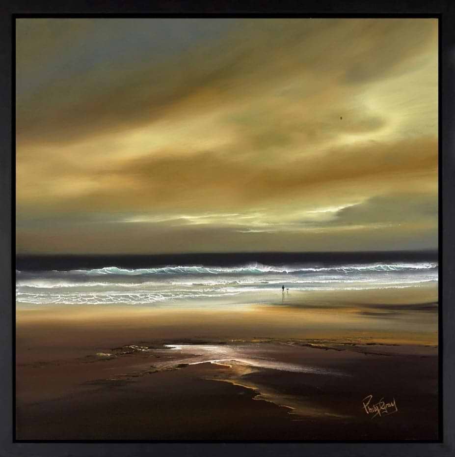 A Walk by the Waves (Framed)