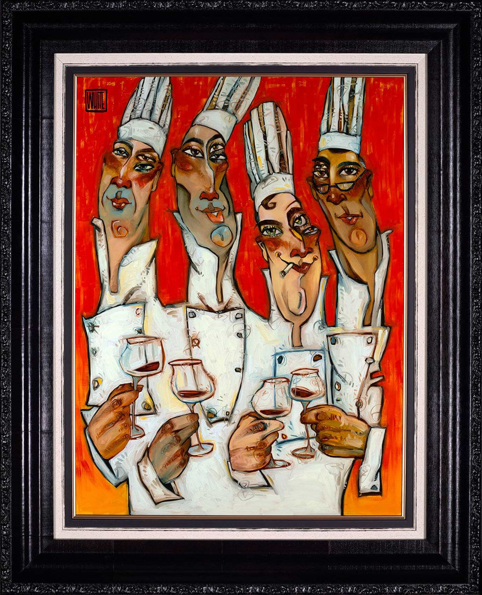 Shifty Eyed Chefs (Framed)