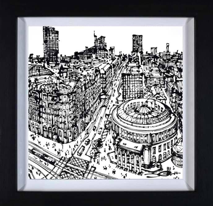 Beyond St Peter's Square, Manchester (Framed)