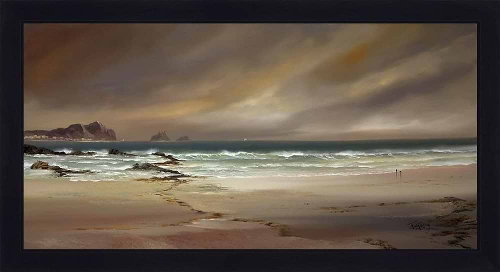 A Cloudy Day at the Beach (Framed)