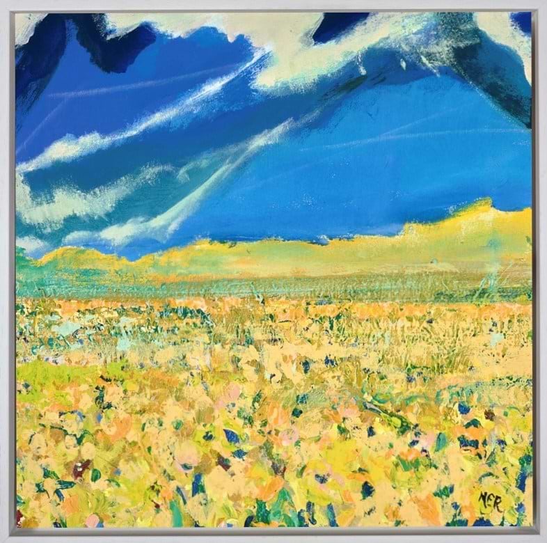 Field Down the Road (Framed)