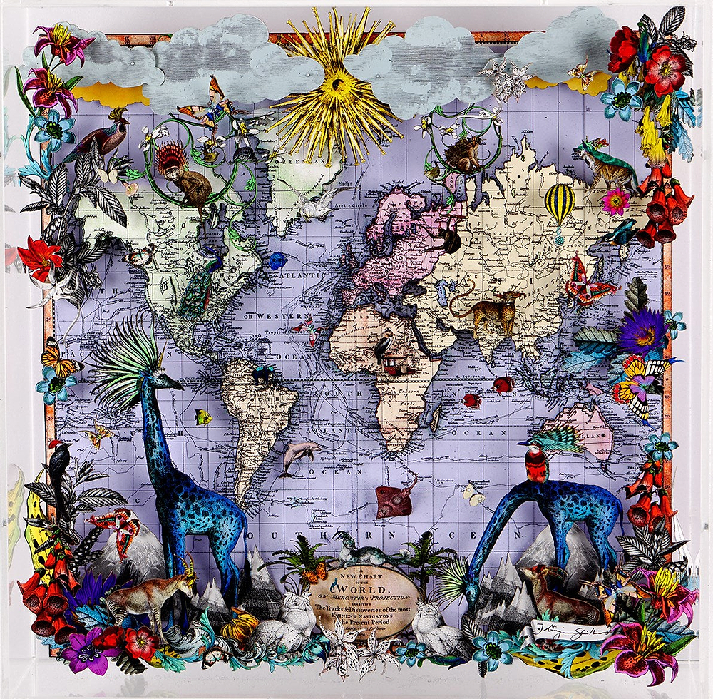 Navigators Floating Map - Giraffe Discoveries of the world