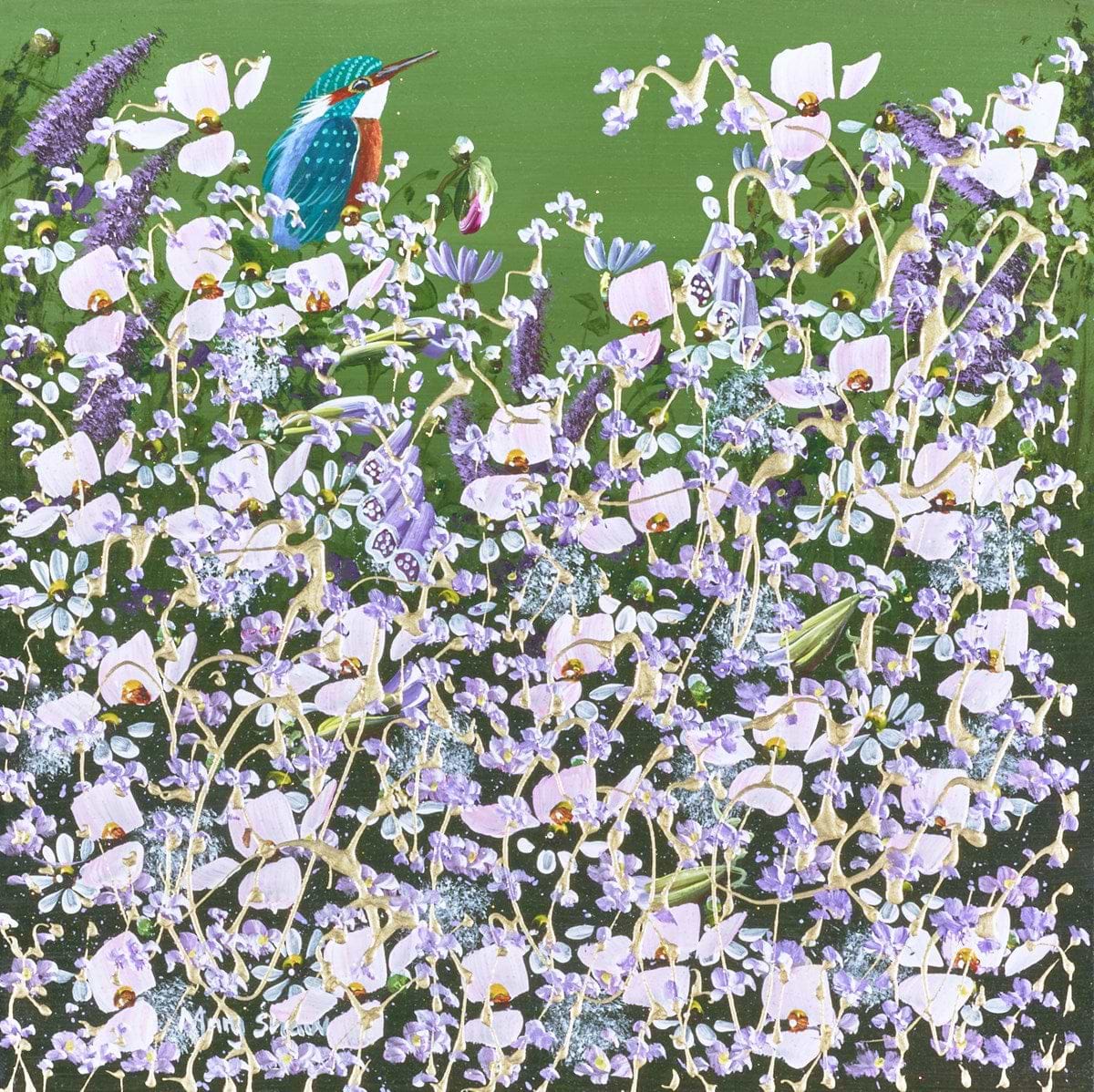 Kingfisher and Spring Florals III