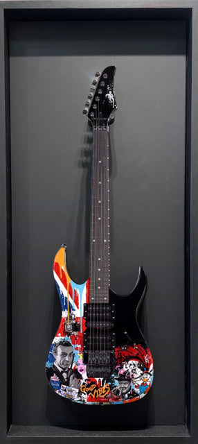 Good Vibes - Churchill (Guitar) (Framed)