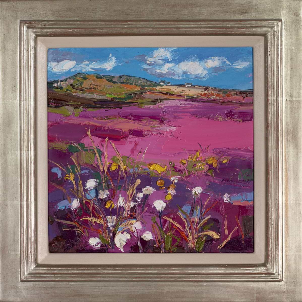 White Flowers and Distant Cottages, Bettyhill