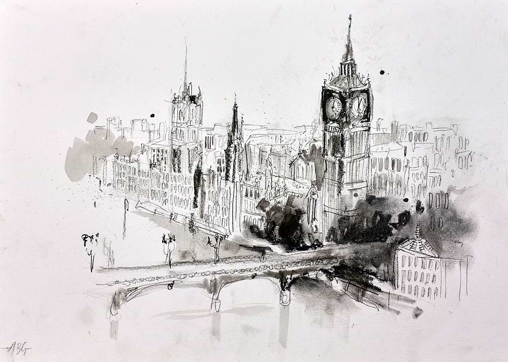 Elizabeth Tower ,London III (sketch)
