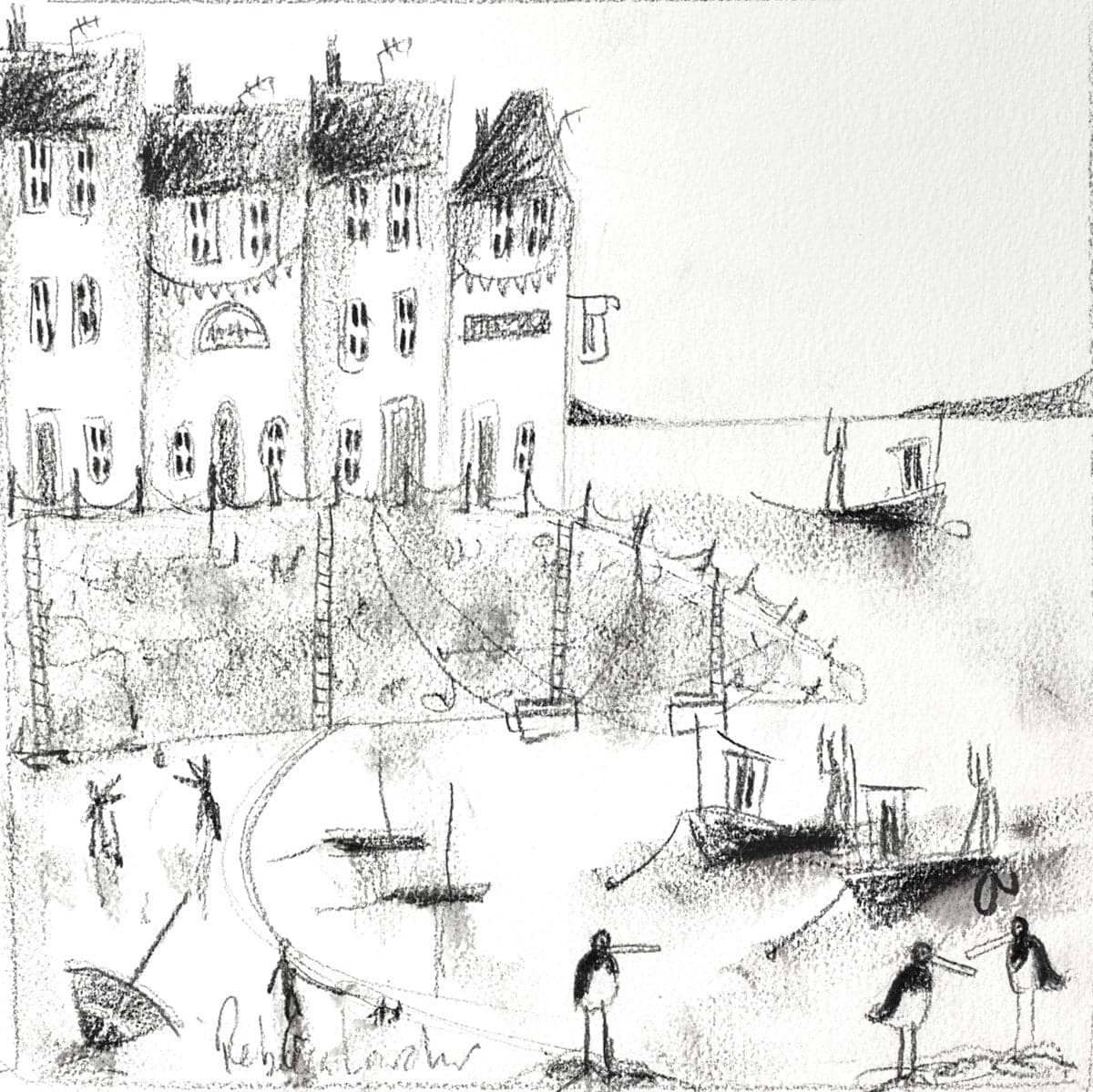 A Day at the Harbour II (sketch)