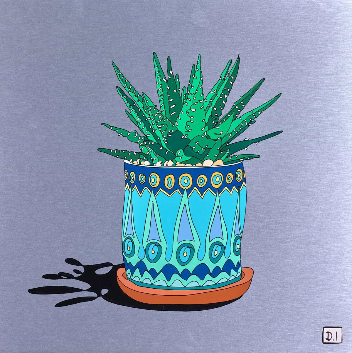 Succulent (turquoise pot)