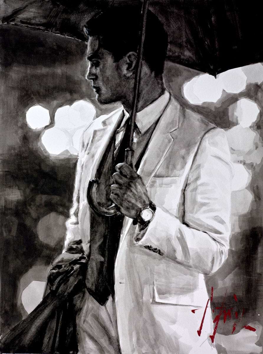 Man with Umbrella