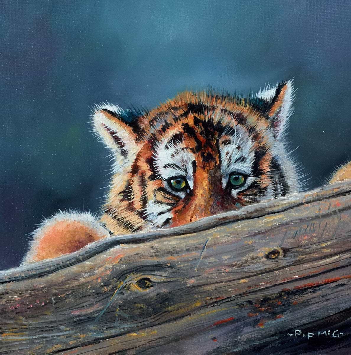 Tiger Cub Peeking