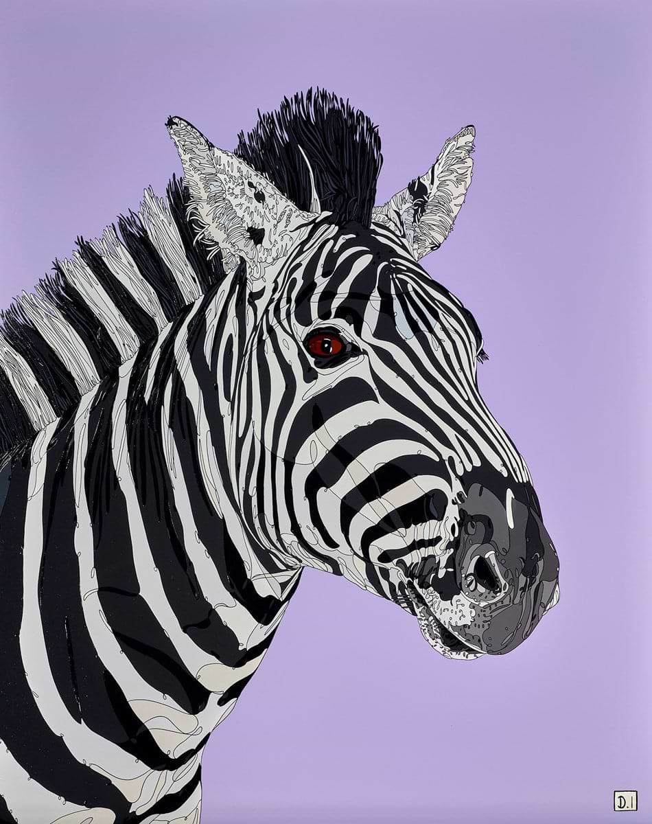Zebra on Purple
