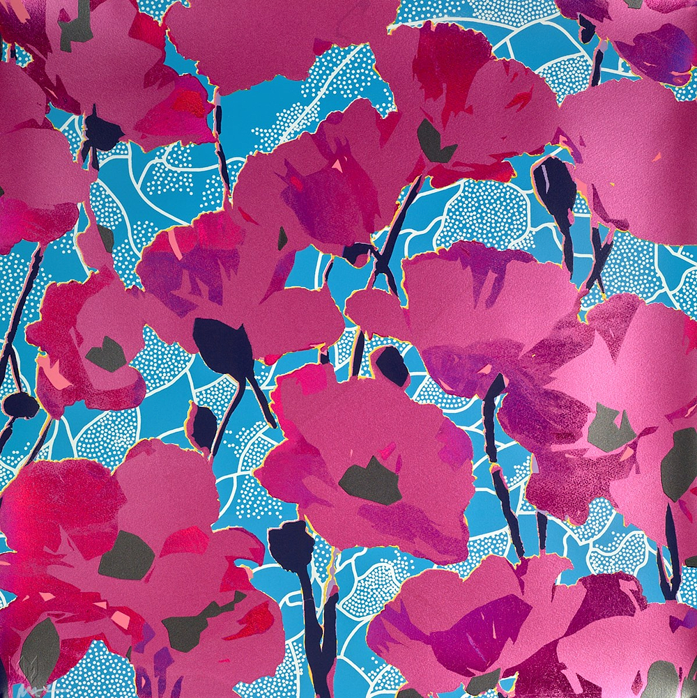 Poppy Fields - Pink/Teal