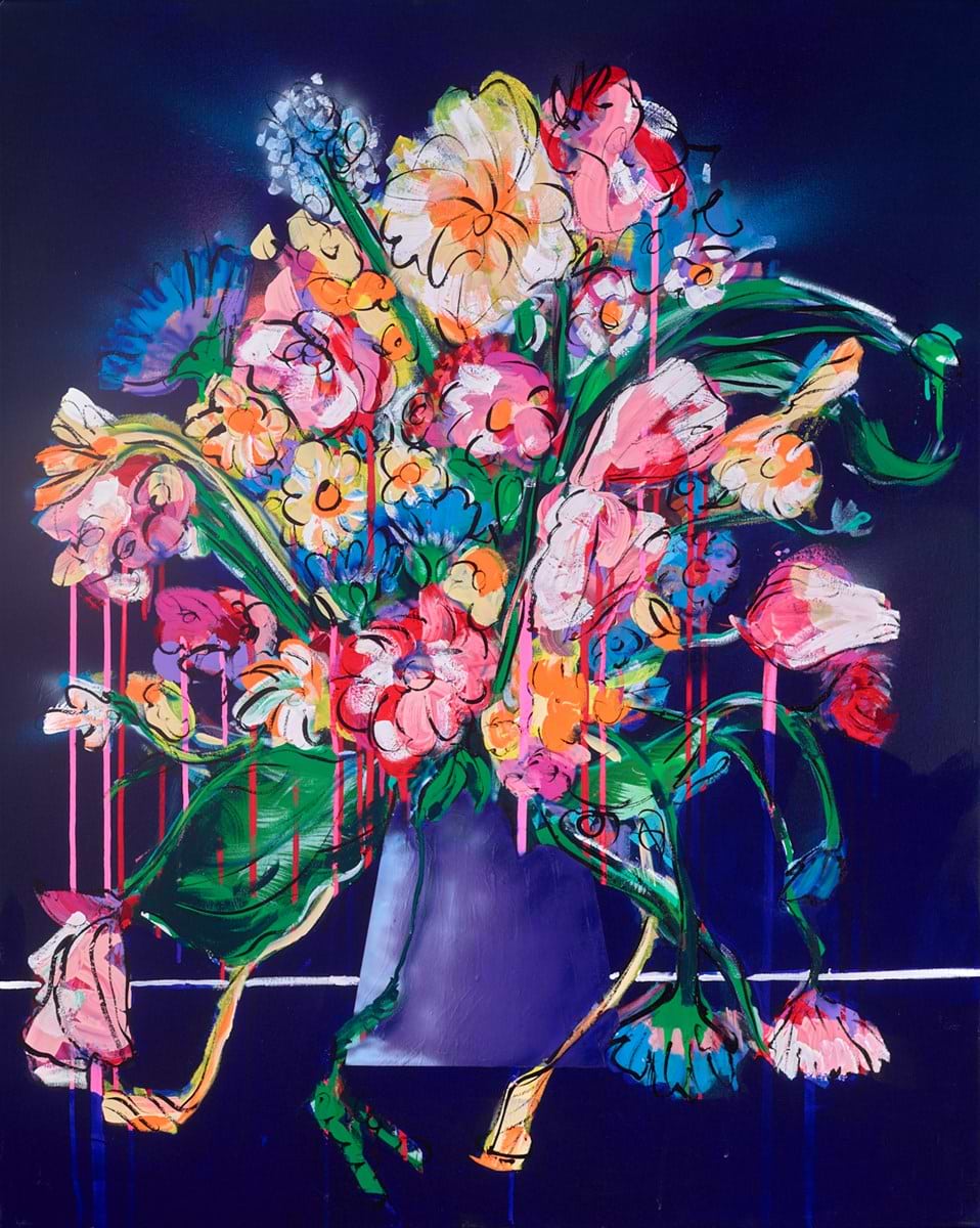 Are the flowers in the room with us ?