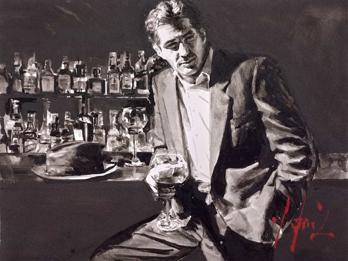 Black Suit and Red Wine