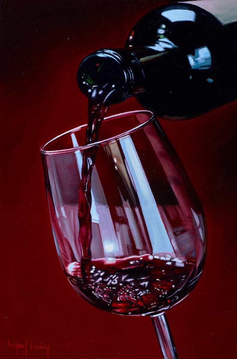 Copa Sobre Fondo Rojo