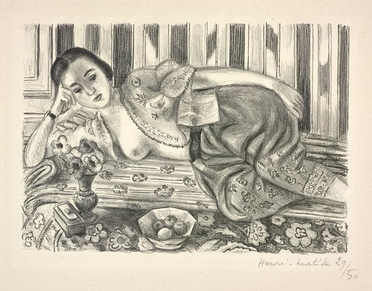 Odalisque a la Culotte de Satin Rouge, 1925
