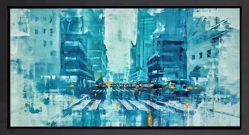 New York fading blue VIII (Framed)