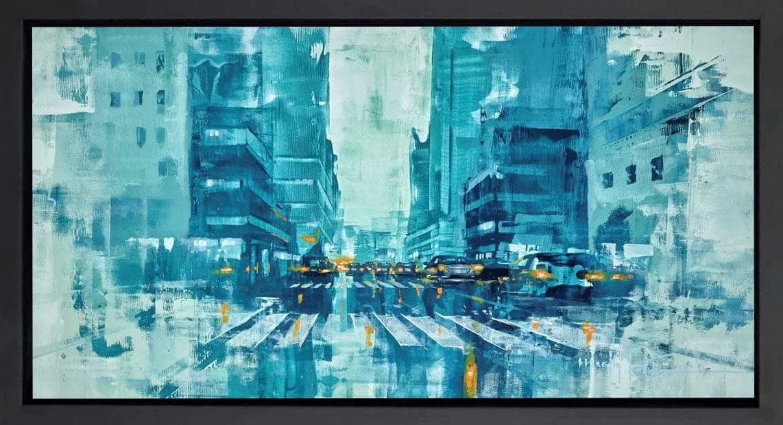 New York fading blue VIII (Framed)