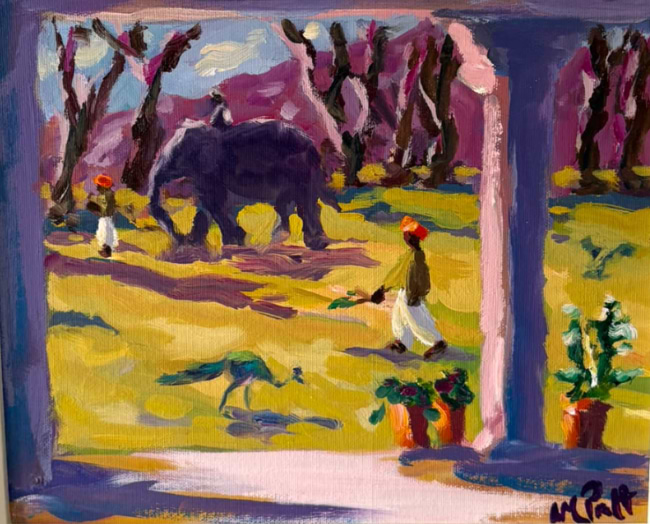 Elephant on the Lawn at Teatime
