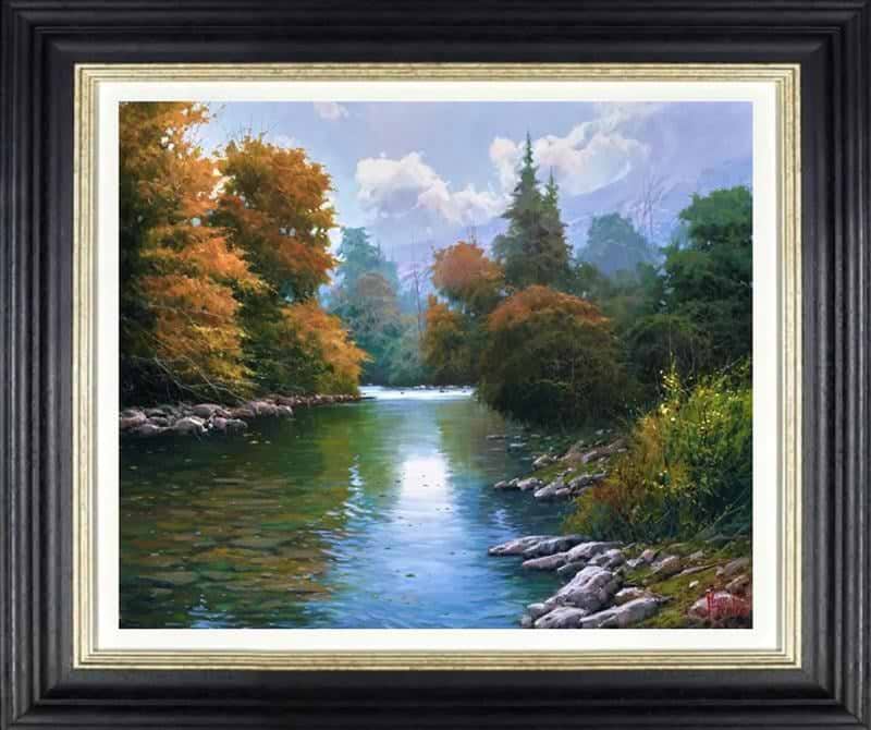 Saja River Near Barcena Mayor (Framed)