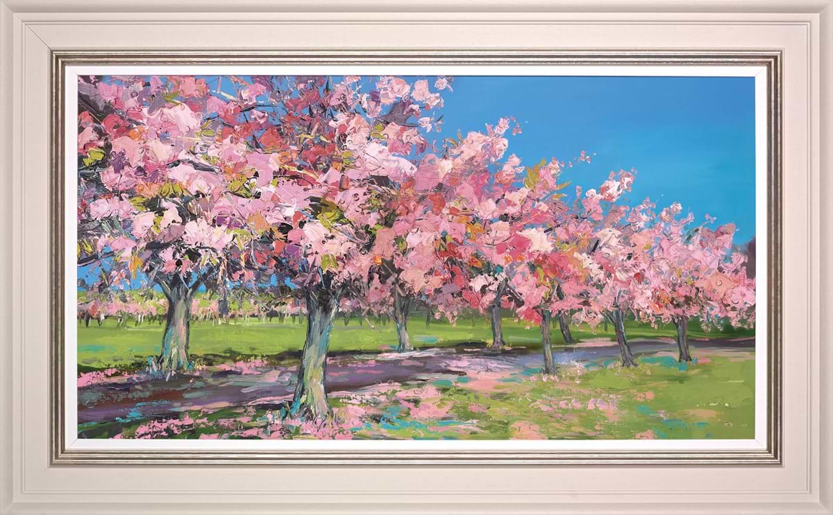 Sun on Cherry Trees (Framed)