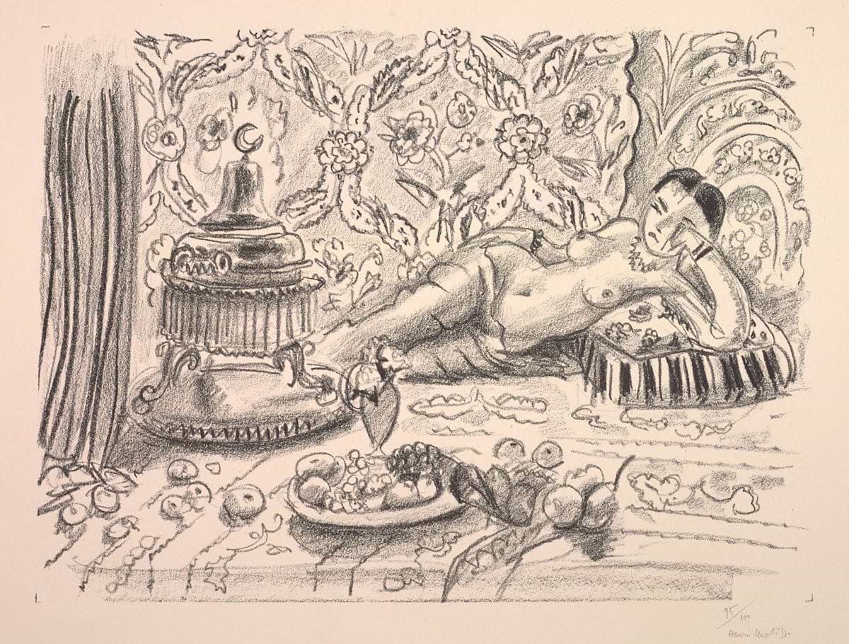 Odalisque, Brasero et Coupe de Fruits