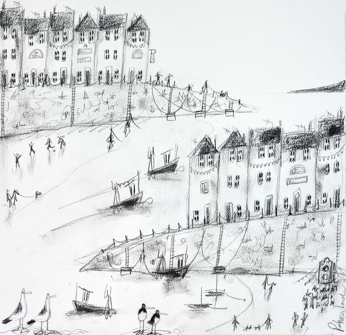 Houses at the Harbour II (sketch)
