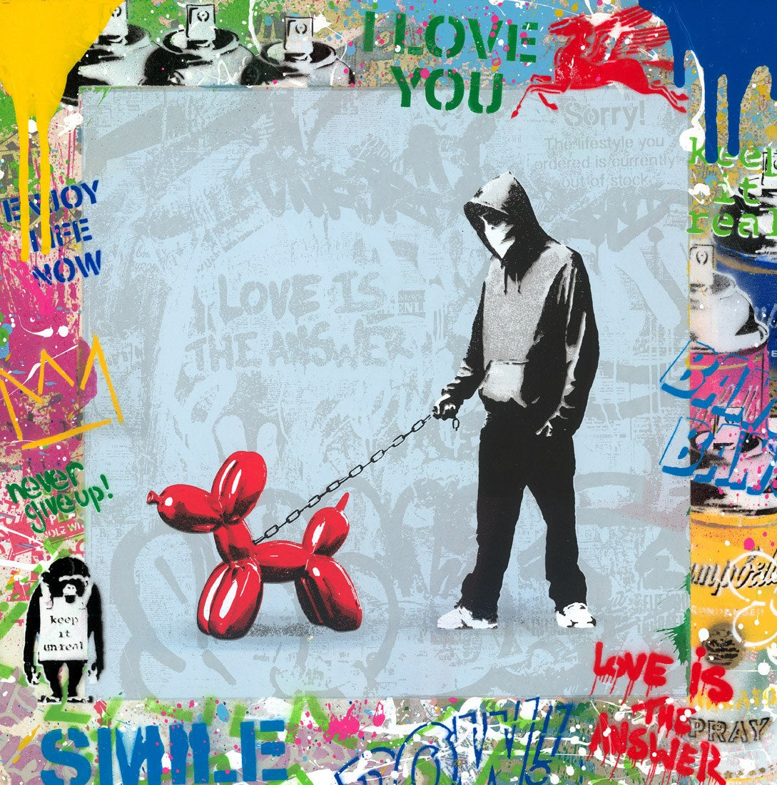 Banksy Dog Walker