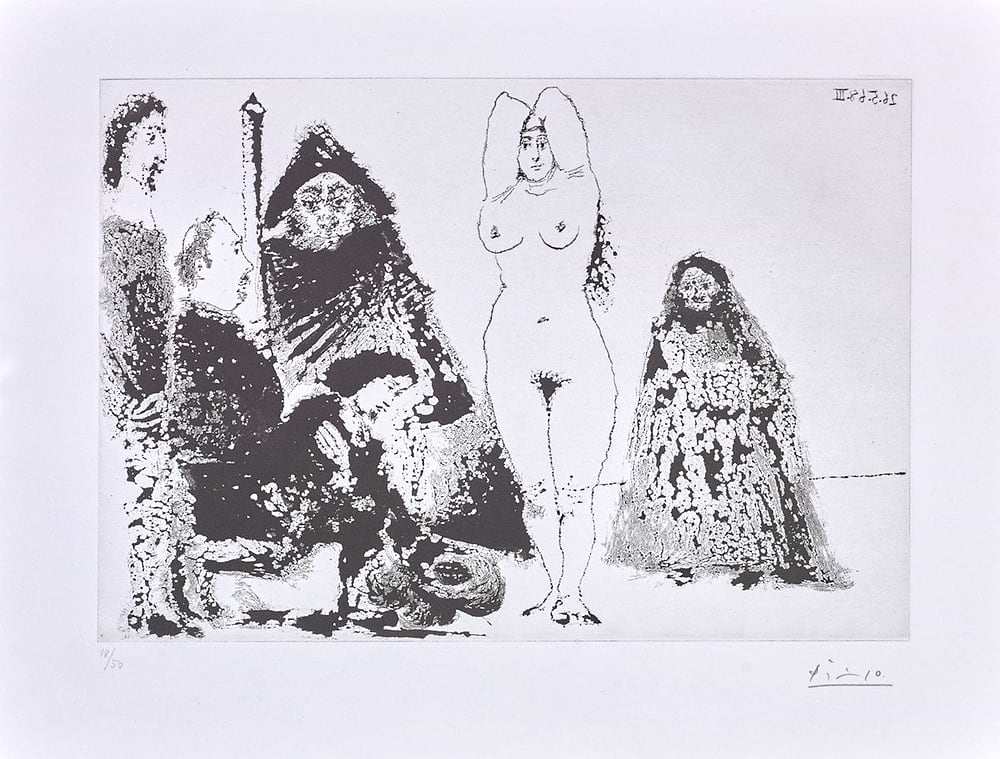 Young Man Kneeling before Nude with Procuress and Others