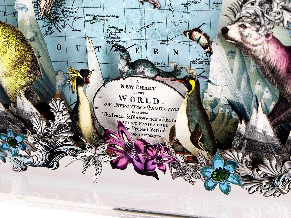 Navigators Floating Map - Polar Bear Discoveries of the world (Left)