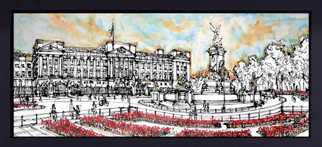 A Sea of Tulips at the Palace (Framed)