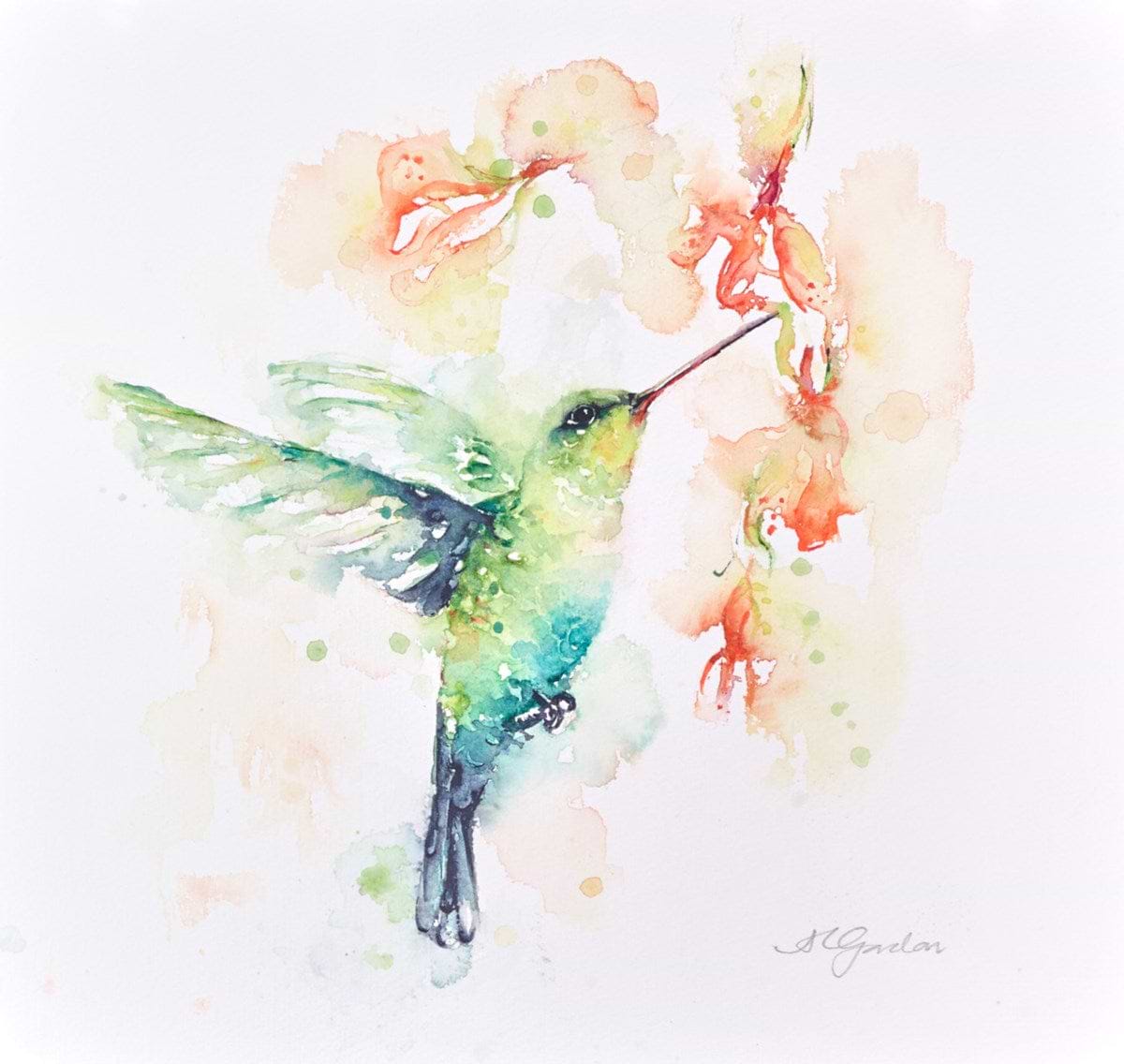 Among the Flowers - Hummingbird